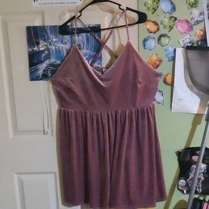 Spaghetti strap, criss-cross, velvet party dress!